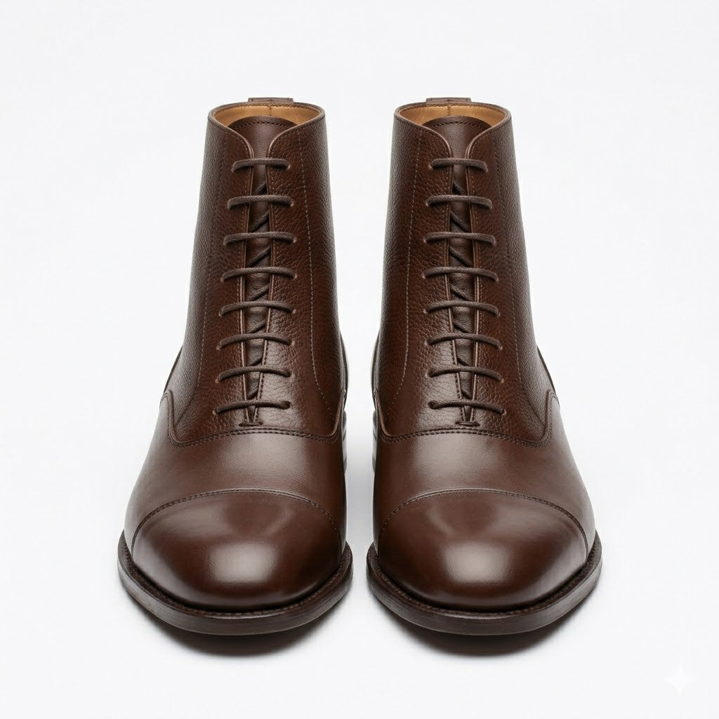 Premium Calf Leather Balmoral Boots
