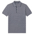 Mercerised Cotton Stripe Polo Shirt